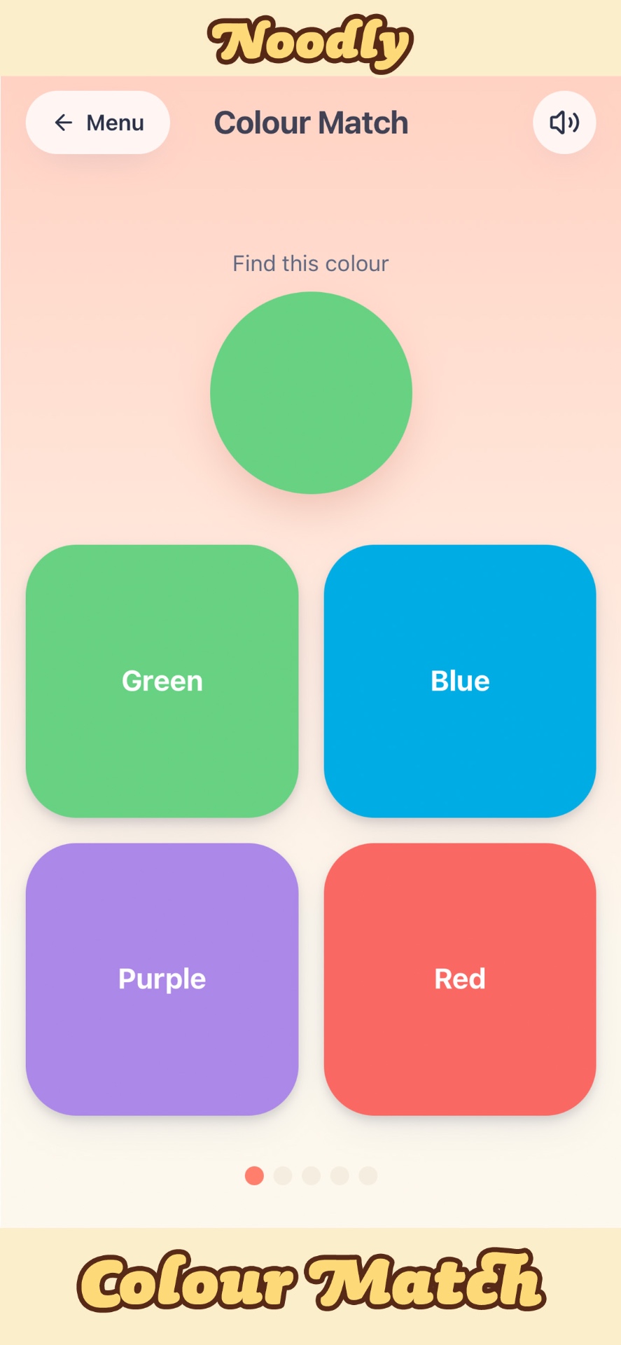 Noodly Colour Match screen