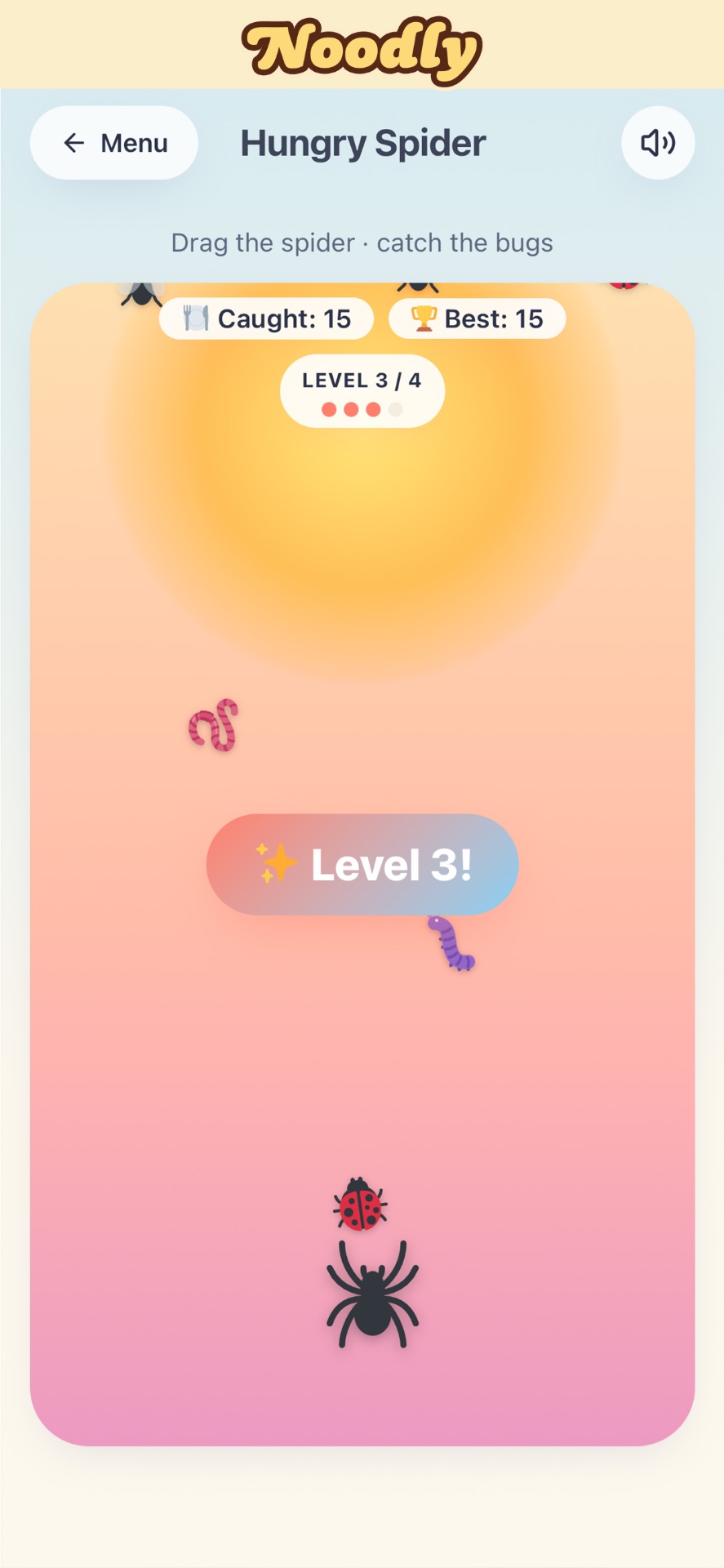 Noodly Hungry Spider screen