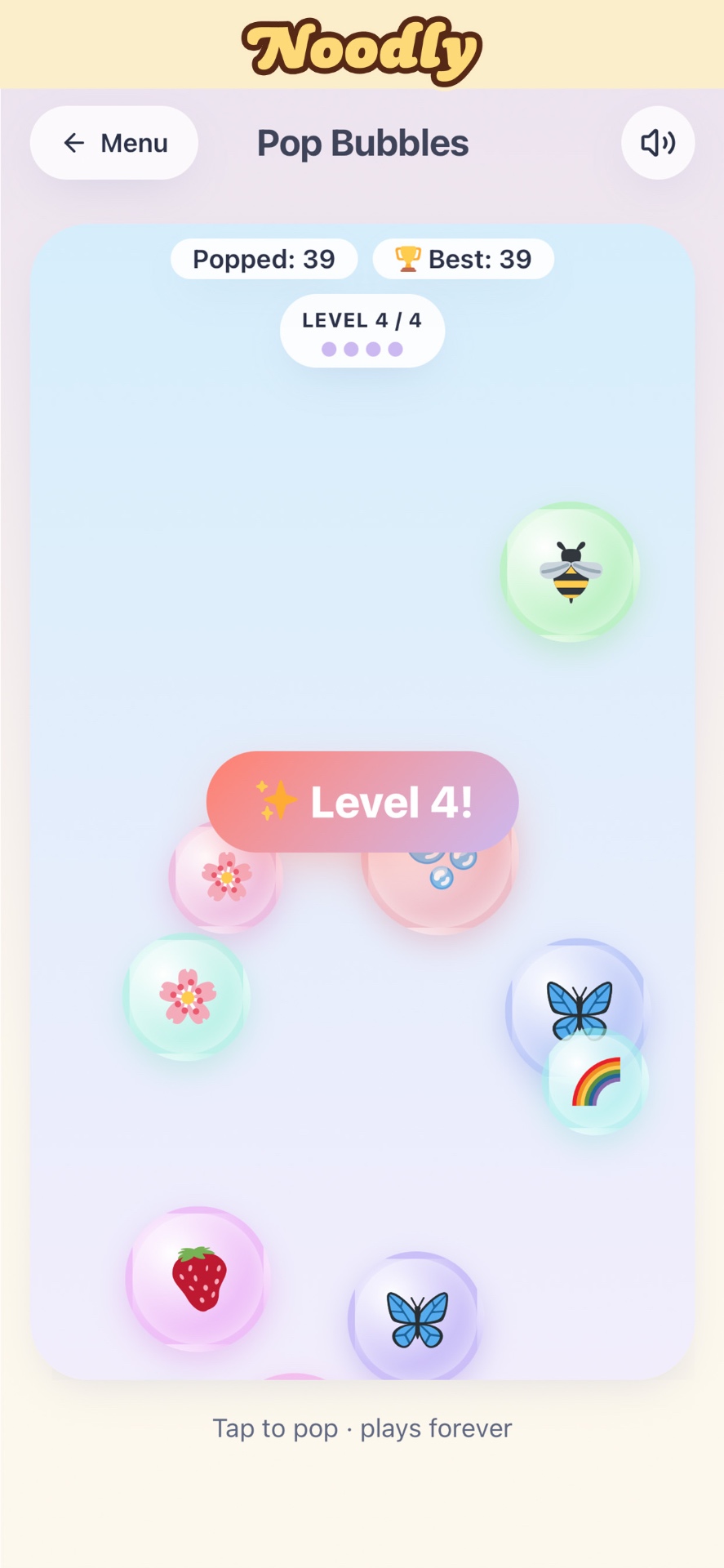 Noodly Pop Bubbles screen